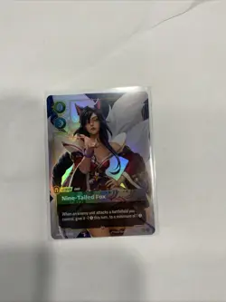 Riftbound League of Legends TCG Ahri Nine-Tailed Fox 255/298 ENGLISH Legend Card - Image 1