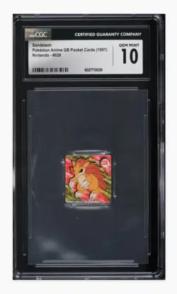 1997 🐱 Pokemon, Sandslash, #28, GB Pocket Card, Japanese, Nintendo, CGC-10 - Image 1