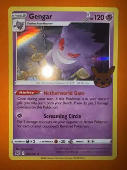 Pokemon Gengar TCG Stamped Card Halloween Trick or Trade, Holo Rare, 066/196 - Image 1