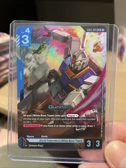 Gundam Card Game GD01-001 LR Gundam RX-78-2 Newtype Rising English - Image 1