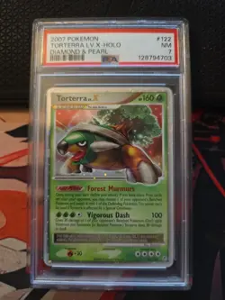 2007 Pokemon Torterra LV.X Holo Diamond & Pearl Card 122/130 PSA 7 - Image 1