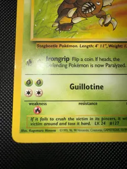 Pokemon TCG Pinsir Jungle Card 25/64 Regular Non-Holo Unlimited Rare Vintage LP - Image 5