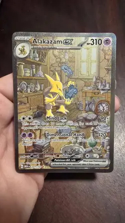 Pokemon Alakazam EX TCG Scarlet Violet-151 Holo Full Art Card 201/165 - Image 2