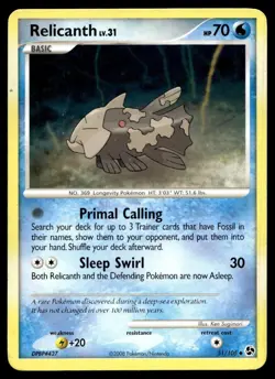 Relicanth 51/106 Pokemon Card Great Encounters Uncommon 70 HP LP M35 - Image 1