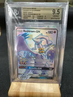 ~ESP~ SPANISH BGS 9.5 Reshiram GX SV51 Hidden Fates Pokemon Card - Image 1