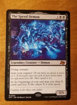 MTG 1x The Speed Demon, NM, Aetherdrift. Max Speed Draw Cards Lose Life Flying - Image 1