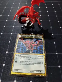 Yugioh Dungeon Dice Monsters Slifer The Sky Dragon Custom DDM figure card - Image 1