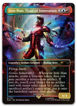 Iron Man, Titan of Innovation (Rainbow Foil) #1731 NM Secret Lair Drop Magic MTG - Image 1