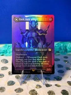 MTG -Cecil, Dark Knight (380)- (Borderless Foil)- Final Fantasy- Variants - Image 1