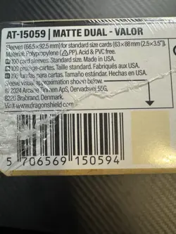 Dragon Shield Matte Dual Sleeves - Valor (100ct) - Image 3