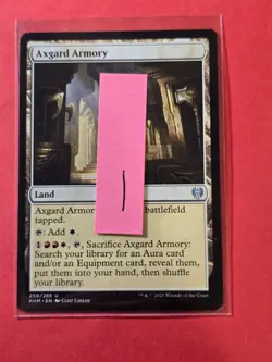 2021 Magic The Gathering Kaldheim #250 Axgard Armory, UC, Land, NF, cd1 - Image 3