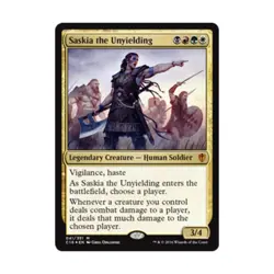 WOTC MTG Commander 2016 Saskia the Unyielding (MR) (Foil) NM - Image 1