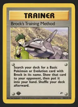 Brock's Training Method 106/132 1st Edition Gym Heroes 2000 - Pokemon TCG - Image 1