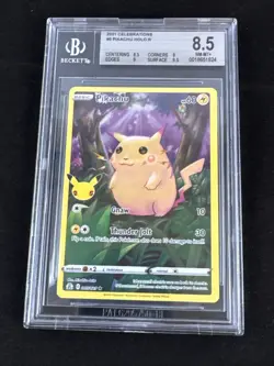 Pokemon Pikachu Full Art Celebrations 005/025 Holo Rare Beckett BGS 8.5 - Image 1