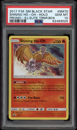 SHINING HO-OH 2017 Pokemon Sun & Moon Black Star Promo #SM70 PSA 10 - Image 1