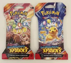 Pokemon TCG: Scarlet and Violet Surging Sparks Sleeved Booster Pack Lot of 2! - Image 1