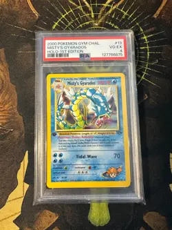 Pokemon Misty's Gyarados 13/132 Gym Challenge 1st Edition Holo Vintage PSA 4 - Image 1