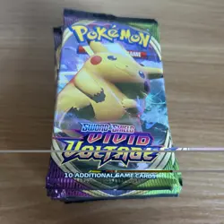 Pokemon Sword And Shield Vivid Voltage Booster Packs Lot Of 15 - Image 1