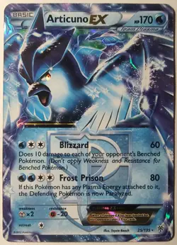 Articuno EX 25/135 - Pokemon Ultra Rare Holo - B&W Plasma Storm 2012 - NM/LP - Image 1
