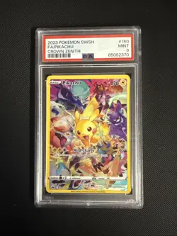 Pikachu 160/159 Secret Rare Pokemon Sword & Shield Crown Zenith MINT PSA 9 - Image 1