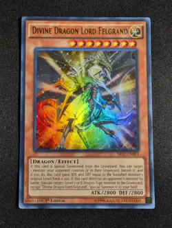 Yugioh - Divine Dragon Lord Felgrand SR02-EN001 1st Edition Ultra Rare NM - Image 1