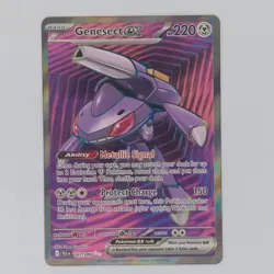 Pokemon TCG Genesect ex 161/086 Holo Ultra Rare Black Bolt Full Art Mint Card - Image 1