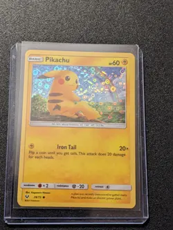 2017 Pokemon Card Pikachu Holo 28/73 General Mills US Exclusive Fresh from pack! - Image 1