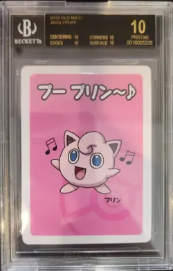 BGS 10 Black Label Jigglypuff 2019 Pokemon Old Maid Card Pristine READ - Image 1