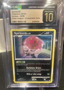 Pokemon TCG Spiritomb 32/99 Crosshatch Holo 2010 Pristine 10 CGC Graded Card - Image 1