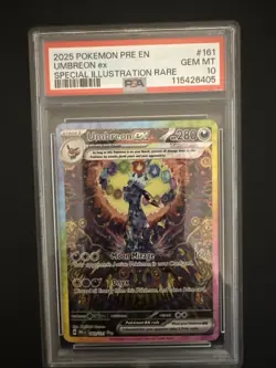 Pokemon TCG Prismatic Evolutions Umbreon EX Card 161/131 Sir PSA 10 Gem Mint - Image 1