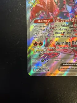 Charizard EX 074 SV Scarlet & Violet Promo Shiny Holo Card Near Mint Condition - Image 5