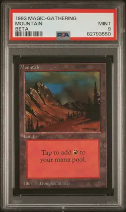 Mountain (C) - Beta - MTG - Mint - PSA 9. More MTG in Store - Image 1