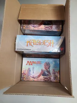 5 BOXES x NEW FACTORY SEALED GERMAN KALADESH BOOSTER BOXES MAGIC MTG FROM CASE - Image 1