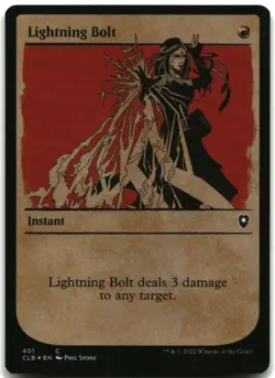 MTG Lightning Bolt (Showcase) FOIL C Commander Legends: Battle for Baldur's Gate - Image 1