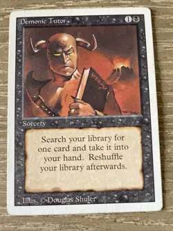 Demonic Tutor Revised Edition Regular MP MTG - Image 1