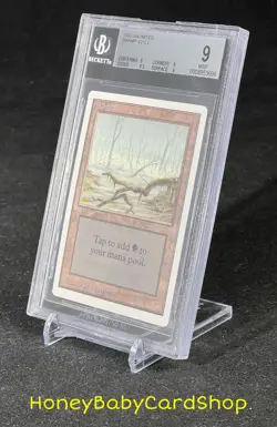 MTG Unlimited Edition 1993 Swamp (A) BGS 9.0Q+ (Quad+) MINT Old School 93/94 - Image 3
