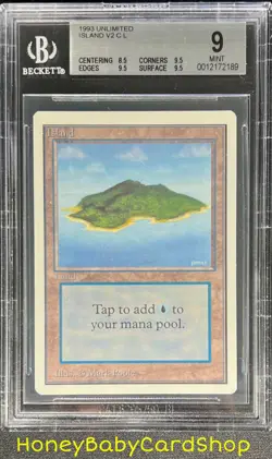 MTG Unlimited Edition 1993 Island (B) BGS 9.0 MINT Old School 93/94 - Image 1