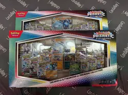 2 x Pokemon Prismatic Evolutions Lucario EX and Tyranitar EX Premium Collection - Image 1