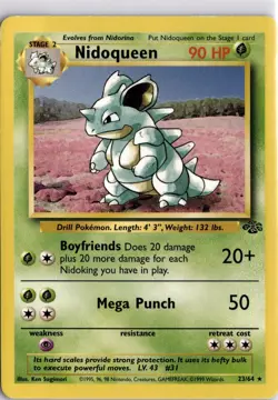 Pokemon TCG Nidoqueen Jungle Card 23/64 Regular Rare Trading Card TCG - Image 3