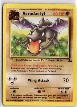 Pokemon TCG Aerodactyl Fossil Card 16/62 Regular Rare Trading Card TCG - Image 3