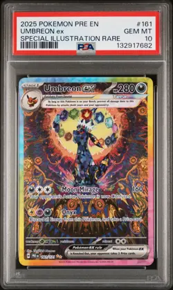2025 POKEMON PRE EN-PRISMATIC EVOLUTIONS #161 UMBREON EX PSA 10 - Image 1