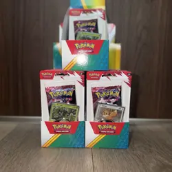 Pokemon TCG Destined Rivals Single Blister Display (40 Packs) - Eevee & Zarude - Image 1