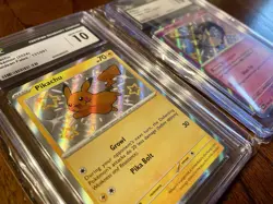 RARE! CGC GEM MINT 10 Shiny Pikachu and Mimikyu - Pokemon Paldean Fates 2024 Set - Image 1