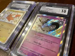 RARE! CGC GEM MINT 10 Shiny Pikachu and Mimikyu - Pokemon Paldean Fates 2024 Set - Image 2