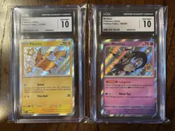 RARE! CGC GEM MINT 10 Shiny Pikachu and Mimikyu - Pokemon Paldean Fates 2024 Set - Image 3