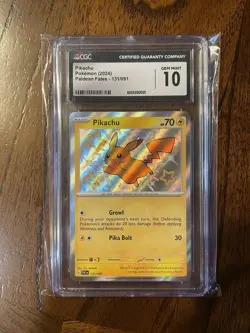 RARE! CGC GEM MINT 10 Shiny Pikachu and Mimikyu - Pokemon Paldean Fates 2024 Set - Image 4