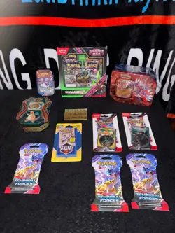 Pokemon TCG Scarlet & Violet Paldean Fates Mini Tin , + Large Sealed lot mixed - Image 1