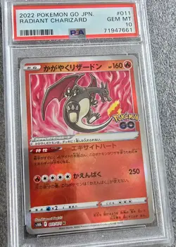 PSA 10 Japanese Radiant Charizard 011/078 Pokemon GO Holo - Image 1