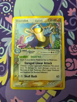 Pokemon TCG EX Crystal Guardians Blastoise (Delta Species) 2/100 Holo Rare LP - Image 1