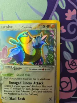 Pokemon TCG EX Crystal Guardians Blastoise (Delta Species) 2/100 Holo Rare LP - Image 3